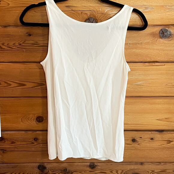 Max Mara White Sleeveless Blouse Size Medium - Picture 2 of 7